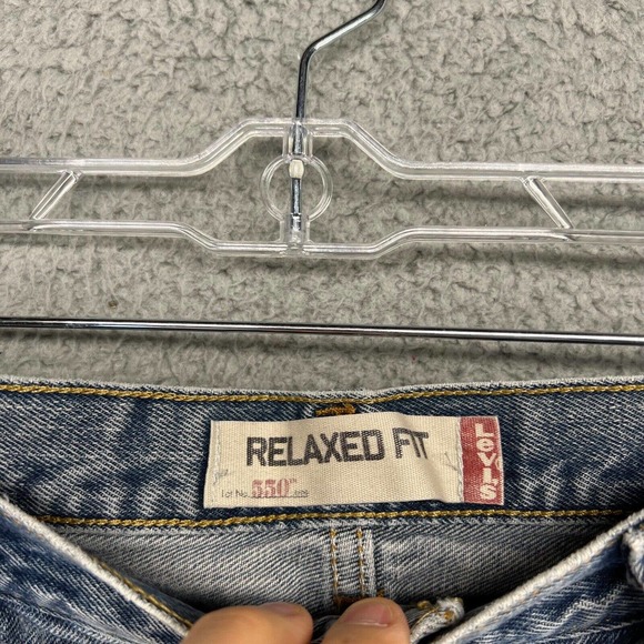 Levi's 550 Jeans Mens 36x32 Blue Denim Cotton Straight Leg Relaxed Fit 35x30 - Picture 11 of 16